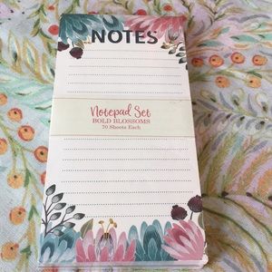Floral Double Notepad Set NWT